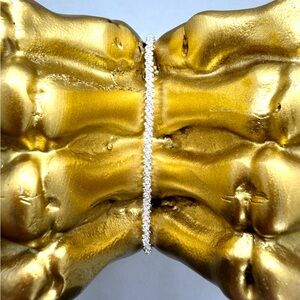 Sparkling .925 Sterling Silver & Rhinestone Bracelet